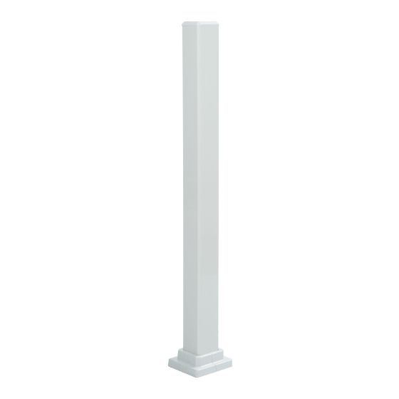 Poteau de montage piscine, 3" x 49 1/2" x 3", blanc