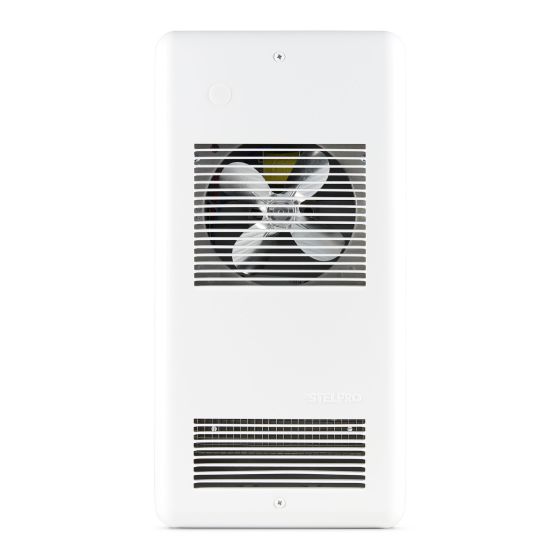 Residential Fan Forced Heater - White - 240 V / 2000 W - 8 2/3" x 17 1/8" x 3 1/5"