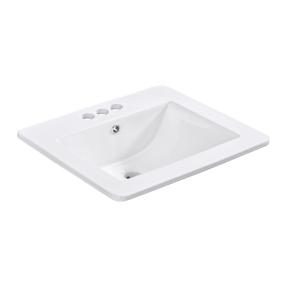Rectangular Drop-In Sink - 21 1/4" x 18 1/4" - White