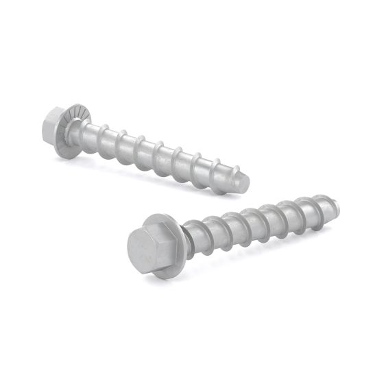 Wedge Concrete Anchors, Hex Head with Washer and Serration - Hot dip galvanized - 3/8" x 4" - 20/Pkg