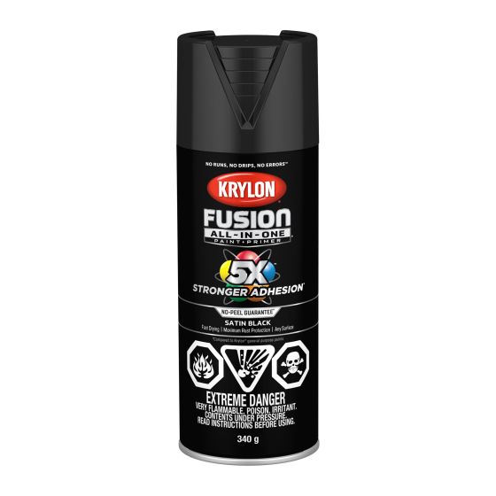 Fusion Spray Paint And Primer All-In-One - 340 g - Black - Satin