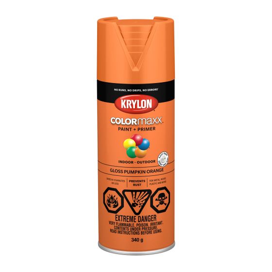 Colormaxx Paint And Primer - 340 g - Pumpkin Orange - Glossy