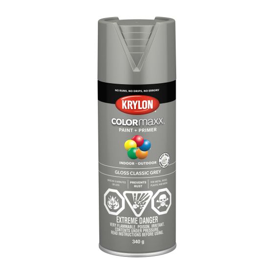 Colormaxx Paint And Primer - 340 g - Classic Grey - Glossy