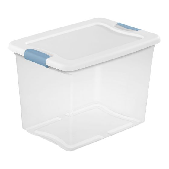 Latching Box - 16 1/4" x 11 1/4" x 11 5/8" - Clear/White -25 l