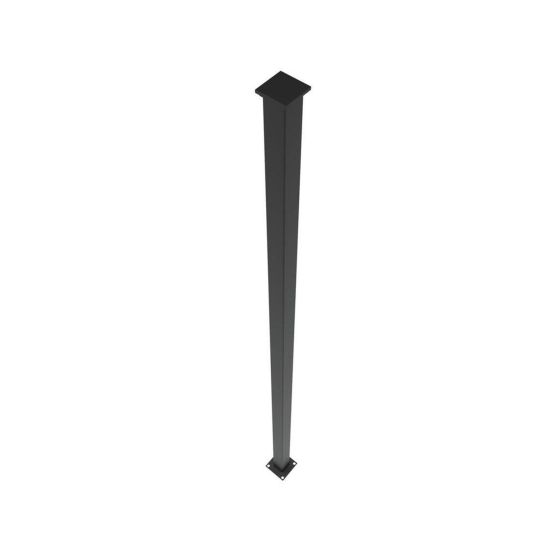 Matte Black Steel Blank Post - 2" x 76" x 2" - Aera - Black