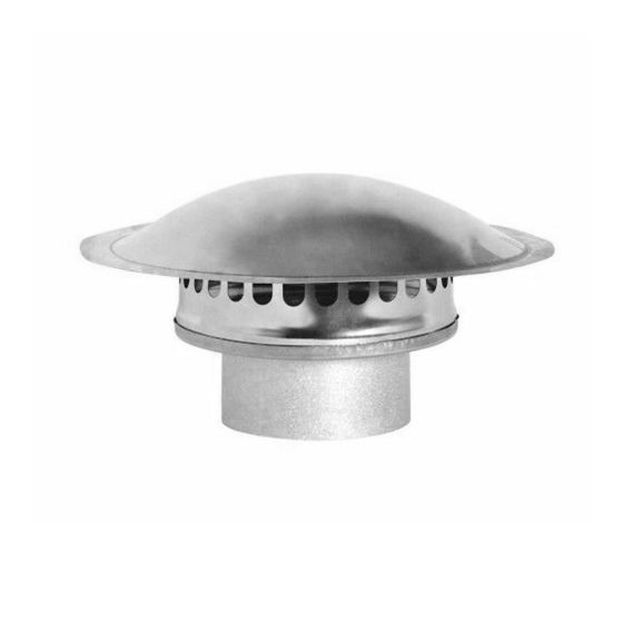 Chapeau de cheminée pour poêle à granules, sécuritaire, 4"