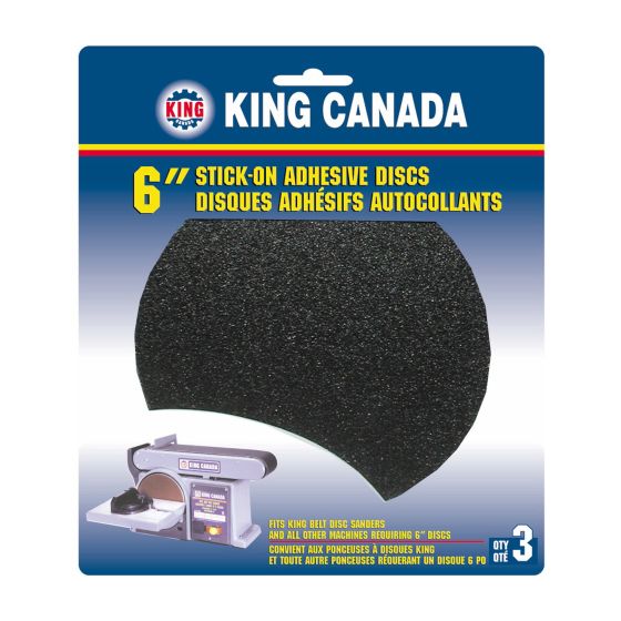 Stick-On Adhsevie Disc for Sanding - 6" - 3/Pkg - Grit 60