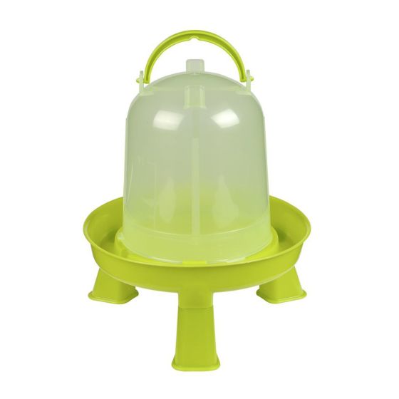 Poultry Plastic Watering Trough with Feet - Green - 10 l (2.64 gal)