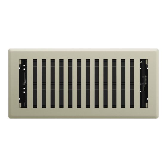 Registre de plancher Montezuma, Nickel satiné, 4" x 10"