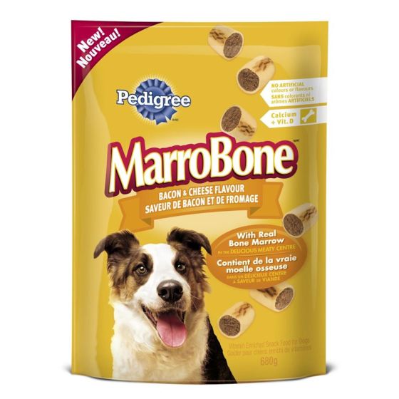 Gâteries pour chiens MarroBone , bacon et fromage, 680 g
