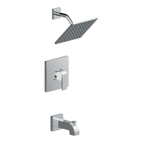 Level Edge Tub/Shower Faucet, One Handle, Chrome