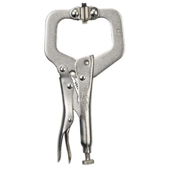 Locking C clamp swivel pads