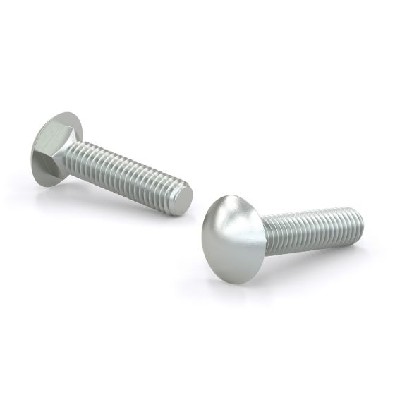Carriage Bolts, Pan Head - Zinc - 6" - 25/Pkg