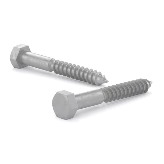 Hex Head Lag Screws - Hot-Dip Galvanized Steel - 5" - 25/Pkg