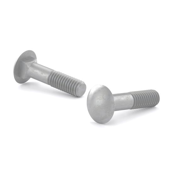 Carriage Bolts, Pan Head - Hot-Dip Galvanized Steel