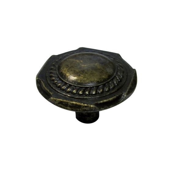 Provence Traditional Metal Knob  - Browned Brass - 1/Pkg - 32 mm