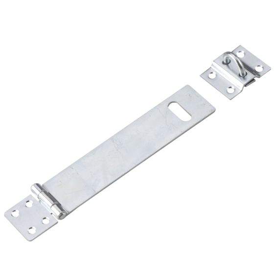 Moraillon avec agrafe amovible, zinc, 6"