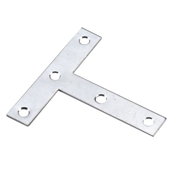 Plaque en "T", zinc, 4" x 7/8"