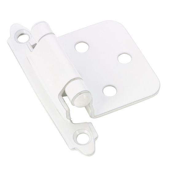 Charnière semi-dissimulée avec ressort, blanc, 2 3/4" ,2/pqt