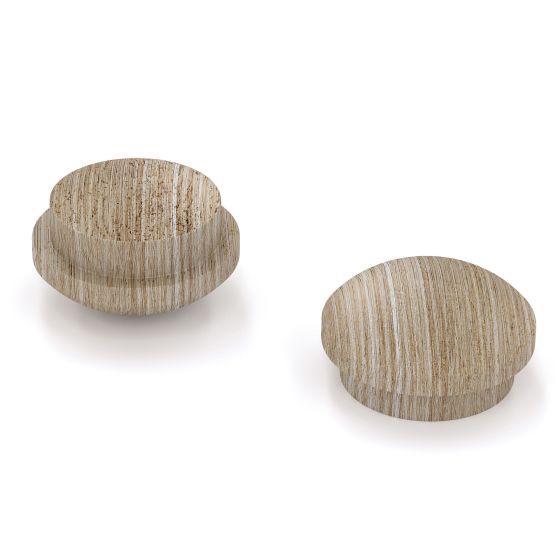 Cache-vis en bois, chêne, 3/8", 25/pqt