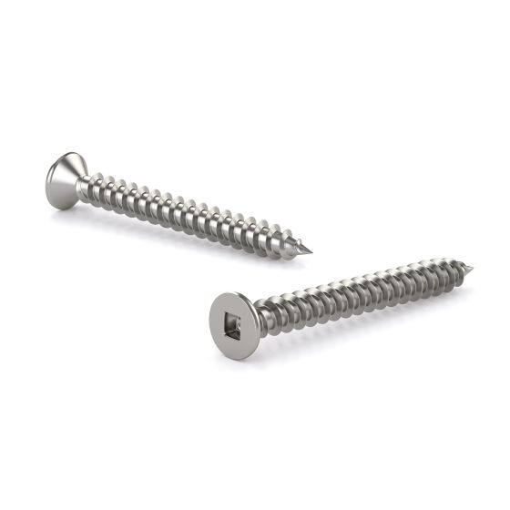 Stainless Steel Metal Screws - Flat Head - 2 1/2" - 3/Pkg
