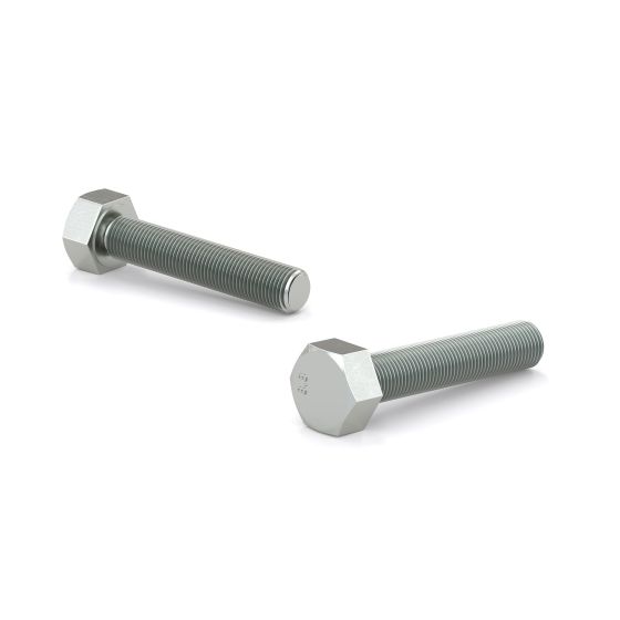 Hex Head Metric Bolts, Full Thread - Grade 8.8 - Zinc - 12" - 4/Pkg