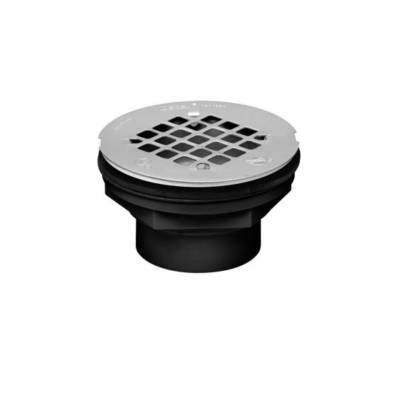 ABS Solvent Weld Shower Drain - Gille PVC White - 2"