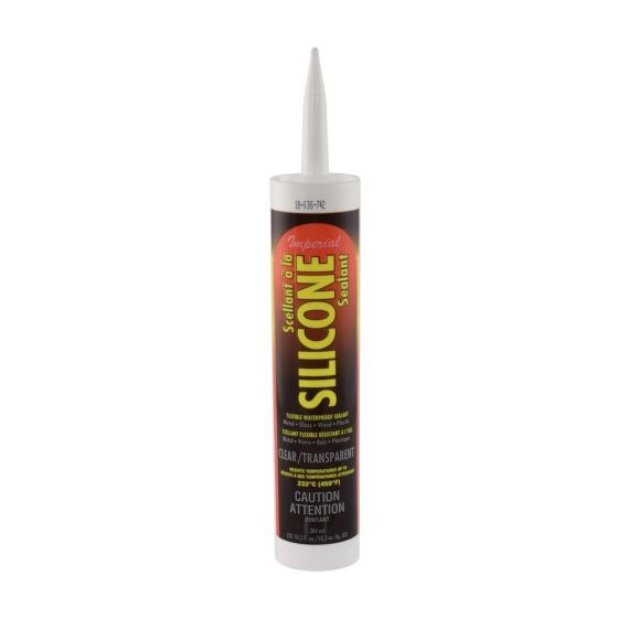Scellant à la silicone, transparent, 10,3 oz