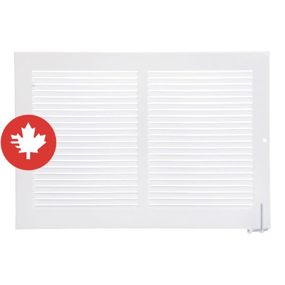 Grille murale, blanc, 6" x 14"