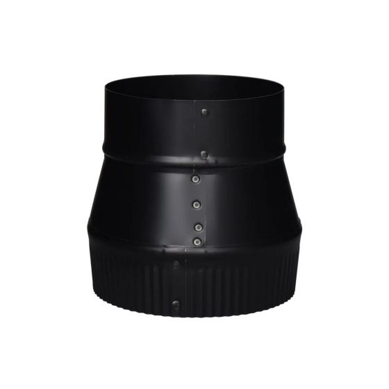 Raccord d'évasement, Grande extrémité plissé, Noir mat, Cal. 24, 5" x 6"