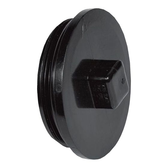 ABS DWV Cleanout Plug - 3" - MPT - Black