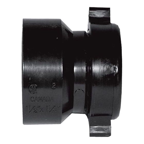 ABS DWV Adapter Copper Pipe to DWV - 1 1/2 x 1 1/2" - Hub x MPT  - Black
