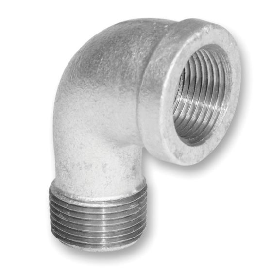 Coude galvanisé de 90°, 1 1/2"