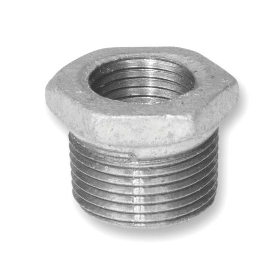 Galvanized Hexagonal Bushing - 3/4" x 3/8"