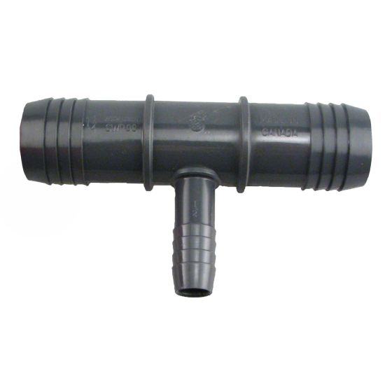 Plastic "T" Reducing - 1 1/4" x 1 1/4" x 1/2"