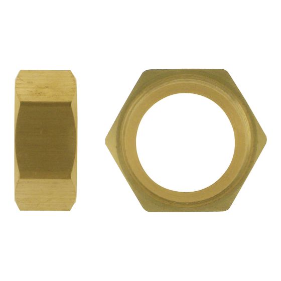 Nut hexagonal brass 3/8"
