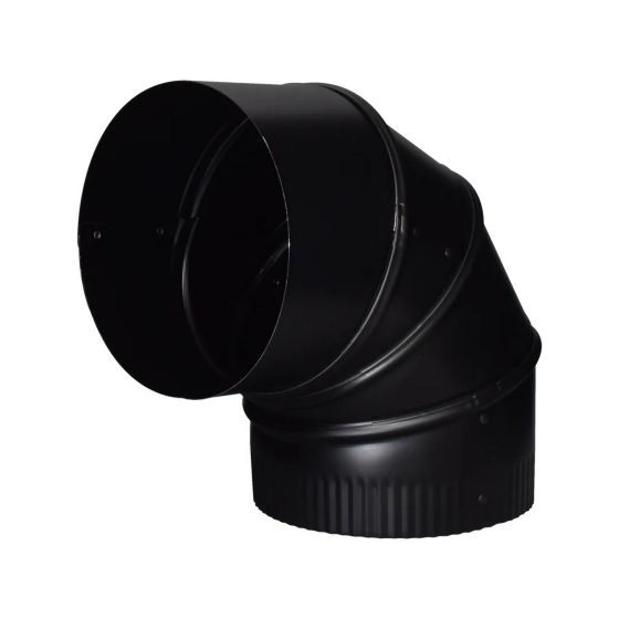 Coude réglable 90°, Noir mat, Cal. 24, 6"