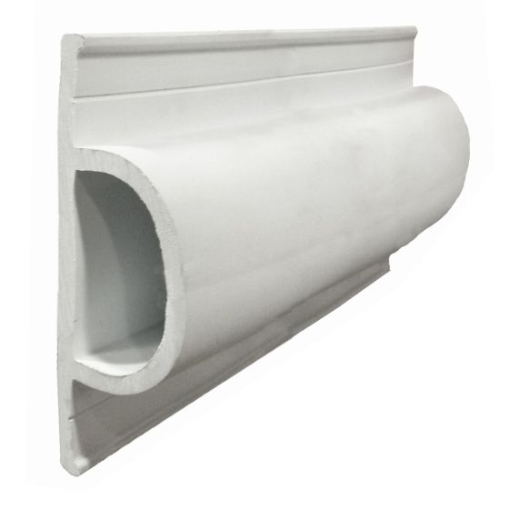 Bumper, D Roll – White - 25’ x 3" x 1"