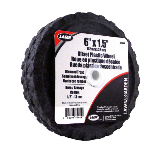 Diamond Thread Semi-Pneumatic Wheel, 1 3/8" Offset Hub - 6" X 1,5"