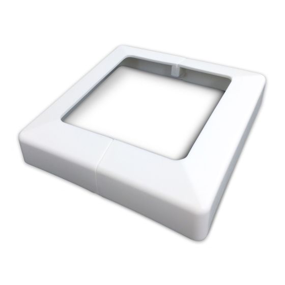 Cache-base Plakcap 44, 4" x 4", blanc