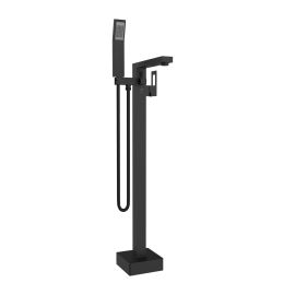 Robinet noir mat pour baignoire, mod&egrave;le complet, robinet autoportant