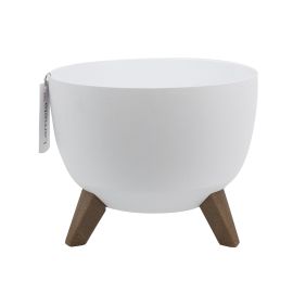 Roma Pot on Stand &ndash; White - 11"