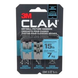 Crochet CLAW pour cadres, paquet de 5