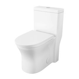 Toilette cuvette allong&eacute;e Cosette par American Standard, 1 pi&egrave;ce, double chasse, 3,5 l/4,8 l, blanc