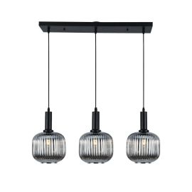 Luminaire suspendu à 3 lumières, noir