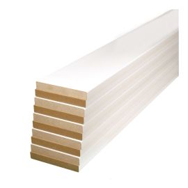 Moulure d'encadrement &agrave; lattes en MDF appr&ecirc;t&eacute;e sur 2 c&ocirc;t&eacute;s, 1/2" x 3 1/2" x 8', 10/pqt.