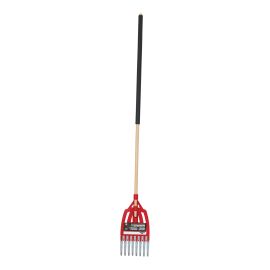 Balai &agrave; rocaille en acier, ultra efficace, 8 dents, 65,5"