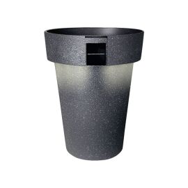 Jardini&egrave;re solaire pour l'ext&eacute;rieur, gris, 18"
