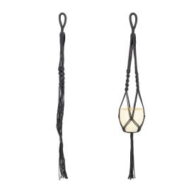 Macramé Plant Support - Grey - 36"