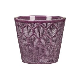 Pot Cover, Vintage, Inside, Ceramic, Violet, 13 cm
